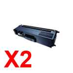 2 x Compatible Brother TN-349BK Black Toner Cartridge Super High Yield