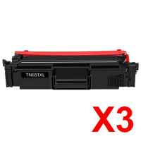 3 x Compatible Brother TN-851XLBK Black Toner Cartridge High Yield