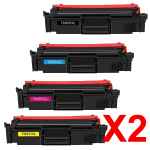 2 Lots of 4 Pack Compatible Brother TN-851XL Toner Cartridge Set High Yield