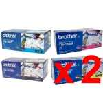 2 Lots of 4 Pack Genuine Brother TN-155 Toner Cartridge Set High Yield