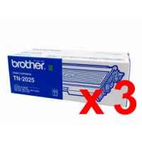 3 x Genuine Brother TN-2025 Toner Cartridge