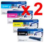 2 Lots of 4 Pack Genuine Brother TN-240 Toner Cartridge Set