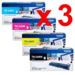 3 Lots of 4 Pack Genuine Brother TN-240 Toner Cartridge Set