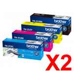 2 Lots of 4 Pack Genuine Brother TN-253 Toner Cartridge Set