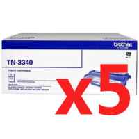 5 x Genuine Brother TN-3340 Toner Cartridge