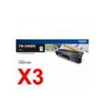 3 x Genuine Brother TN-346BK Black Toner Cartridge High Yield