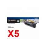 5 x Genuine Brother TN-346BK Black Toner Cartridge High Yield