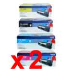 2 Lots of 4 Pack Genuine Brother TN-348 Toner Cartridge Set High Yield