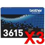 3 x Genuine Brother TN-3615 Toner Cartridge Ultra High Yield