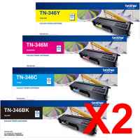 2 Lots of 4 Pack Genuine Brother TN-446 Toner Cartridge Set Super High Yield