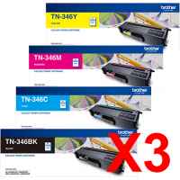 3 Lots of 4 Pack Genuine Brother TN-446 Toner Cartridge Set Super High Yield