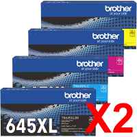 2 Lots of 4 Pack Genuine Brother TN-645XL Toner Cartridge Set High Yield