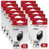 12 Pack Genuine Canon PG-595XL CL-586XL Ink Cartridge Set High Yield (6BK,6C)