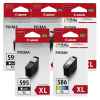 5 Pack Genuine Canon PG-595XL CL-586XL Ink Cartridge Set High Yield (3BK,2C)
