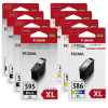 8 Pack Genuine Canon PG-595XL CL-586XL Ink Cartridge Set High Yield (4BK,4C) 8 Pack Genuine Canon PG-595XL CL-586XL Ink Cartridge Set High Yield (4BK,4C)