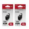 2 x Genuine Canon PG-595XL Black Ink Cartridge High Yield