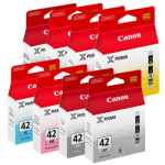 8 Pack Genuine Canon CLI-42 Ink Cartridge Set (1BK,1C,1M,1Y,1GY,1LGY,1PC,1PM)