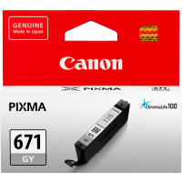 1 x Genuine Canon CLI-671GY Grey Ink Cartridge