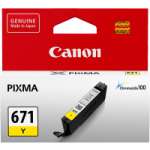 1 x Genuine Canon CLI-671Y Yellow Ink Cartridge