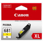 1 x Genuine Canon CLI-681XLY Yellow Ink Cartridge High Yield