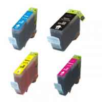 4 Pack Compatible Canon BCI-3e Ink Cartridge Set (1BK,1C,1M,1Y)