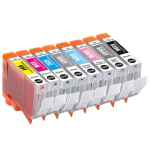 8 Pack Compatible Canon CLI-65 Ink Cartridge Set (1BK,1C,1M,1Y,1GY,1LGY,1PC,1PM)