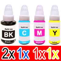 5 Pack Compatible Canon GI-60 GI60 Ink Bottle Set (2BK,1C,1M,1Y)