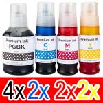 10 Pack Compatible Canon GI-61 GI61 Ink Bottle Set (4BK,2C,2M,2Y)