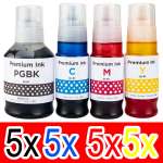 20 Pack Compatible Canon GI-61 GI61 Ink Bottle Set (5BK,5C,5M,5Y)