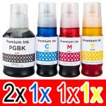 5 Pack Compatible Canon GI-61 GI61 Ink Bottle Set (2BK,1C,1M,1Y)
