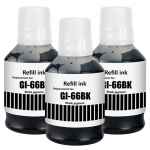 3 x Compatible Canon GI-66BK Black Ink Bottle