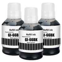 3 x Compatible Canon GI-66BK Black Ink Bottle