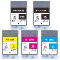 5 Pack Compatible Canon PFI-030 PFI-031 Ink Cartridge Set (1BK,1MBK,1C,1M,1Y)