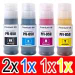 5 Pack Compatible Canon PFI-050 PFI050 Ink Bottle Set (2BK,1C,1M,1Y)