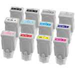 12 Pack Compatible Canon PFI-1000 Ink Cartridge Set (1MBK,1C,1M,1Y,1R,1GY,1CO,1PBK,1PC,1PM,1B,1PGY)