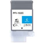 1 x Compatible Canon PFI-102C Cyan Ink Cartridge 