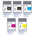 5 Pack Compatible Canon PFI-107 PFI107 Ink Cartridge Set (1BK,1MBK,1C,1M,1Y)