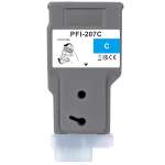 1 x Compatible Canon PFI-207C Cyan Ink Cartridge 