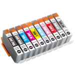 10 Pack Compatible Canon PFI-300 Ink Cartridge Set (1MBK,1C,1M,1Y,1R,1GY,1CO,1PBK,1PC,1PM)