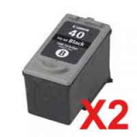 2 x Compatible Canon PG-40 Black Ink Cartridge