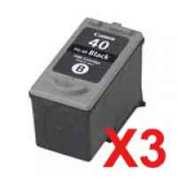 3 x Compatible Canon PG-40 Black Ink Cartridge