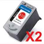 2 x Compatible Canon PG-510 Black Ink Cartridge