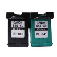 2 Pack Compatible Canon PG-640XL CL-641XL Ink Cartridge Set (1BK,1C)