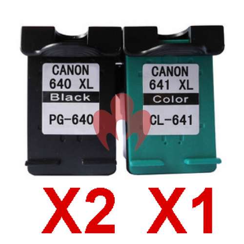 Canon PG-640XL CL-641XL Ink Cartridge x 3 Pack PG640XL CL641XL