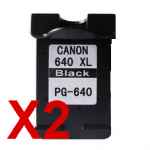 2 x Compatible Canon PG-640XL Black Ink Cartridge