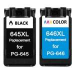 2 Pack Compatible Canon PG-645XL CL-646XL Ink Cartridge Set (1BK,1C)