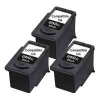 3 x Compatible Canon PG-660XL Black Ink Cartridge