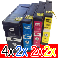 10 Pack Compatible Canon PGI-2600XL PGI2600XL Ink Cartridge High Yield Set (4BK,2C,2M,2Y)