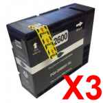 3 x Compatible Canon PGI-2600XLBK Black Ink Cartridge High Yield