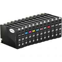 12 Pack Compatible Canon PGI-29 Ink Cartridge Set (1MBK,1PBK,1C,1M,1Y,1PC,1PM,1GY,1R,1LGY,1DGY,1CO)